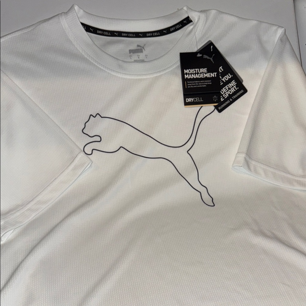 NWT Puma White DryCELL Short Sleeve Tee